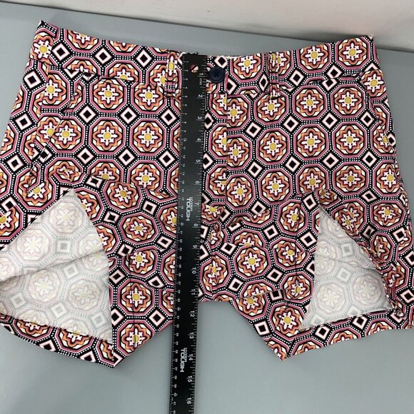 Crown And Ivy Shorts Stretch Geometric Multicolor Womens 6 - Picture 8 of 10